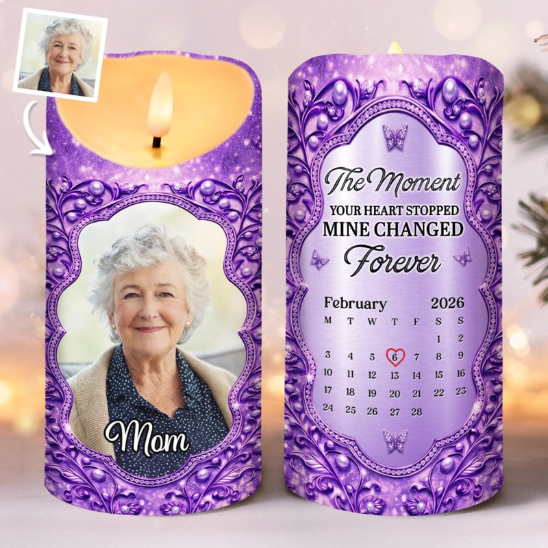 Personalised LED Candle with Photo - Meaningful Memorial Gift - Always Loved Never Forgotten