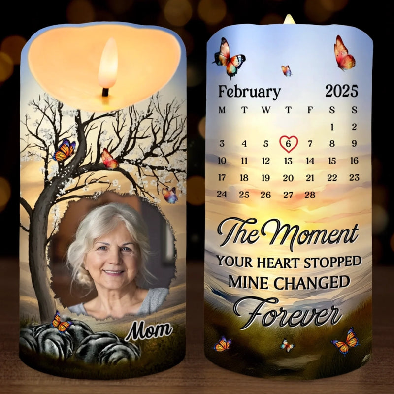 Personalised LED Candle with Photo - Meaningful Memorial Gift - Your Light Stays With Me