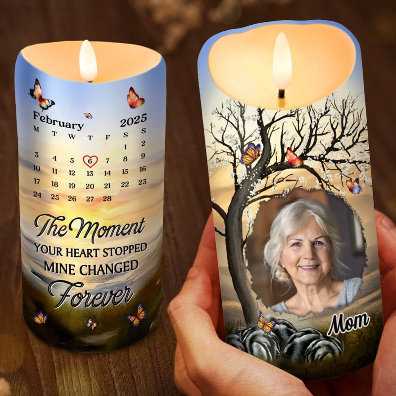 Personalised LED Candle with Photo - Meaningful Memorial Gift - Your Light Stays With Me