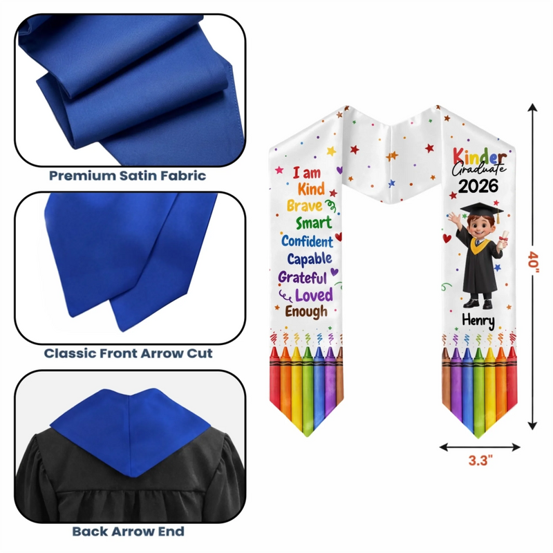 Personalised Kids Graduation Stole - Meaningful Graduation Gift For Kids - Future Starts Today Kiddo
