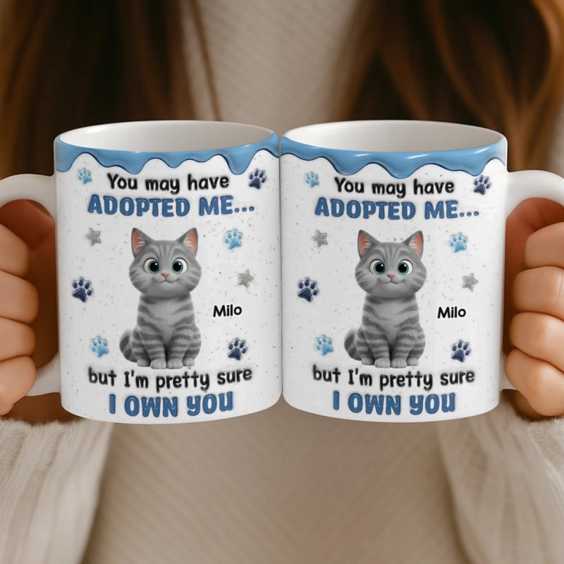 Personalised 3D Inflated Effect Mug – Birthday Gifts For Cat Lovers, Cat Dad & Mum – Your Tiny Furry Boss