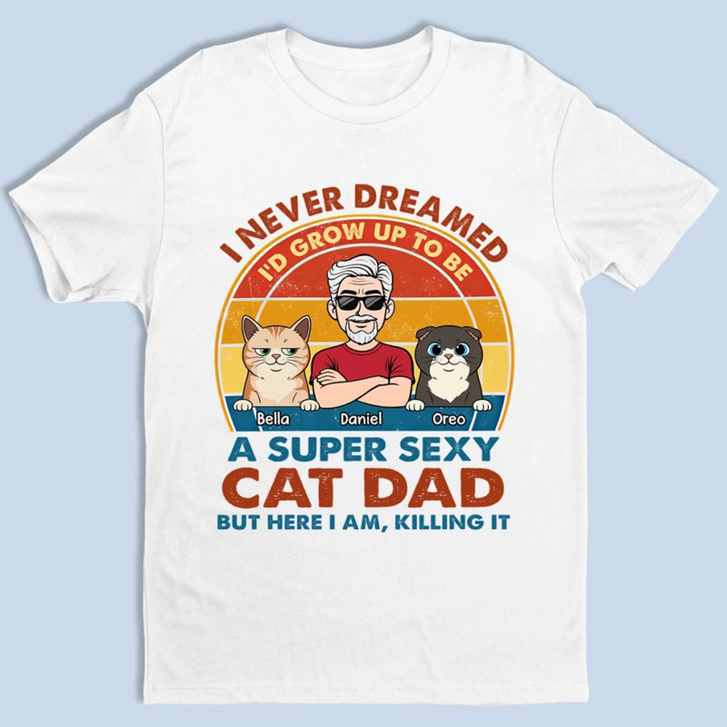 Personalised Unisex T-Shirt – Father's Day Gift for Cat Dad, Cat Lovers, Cat Owners – Pets Make Life Better