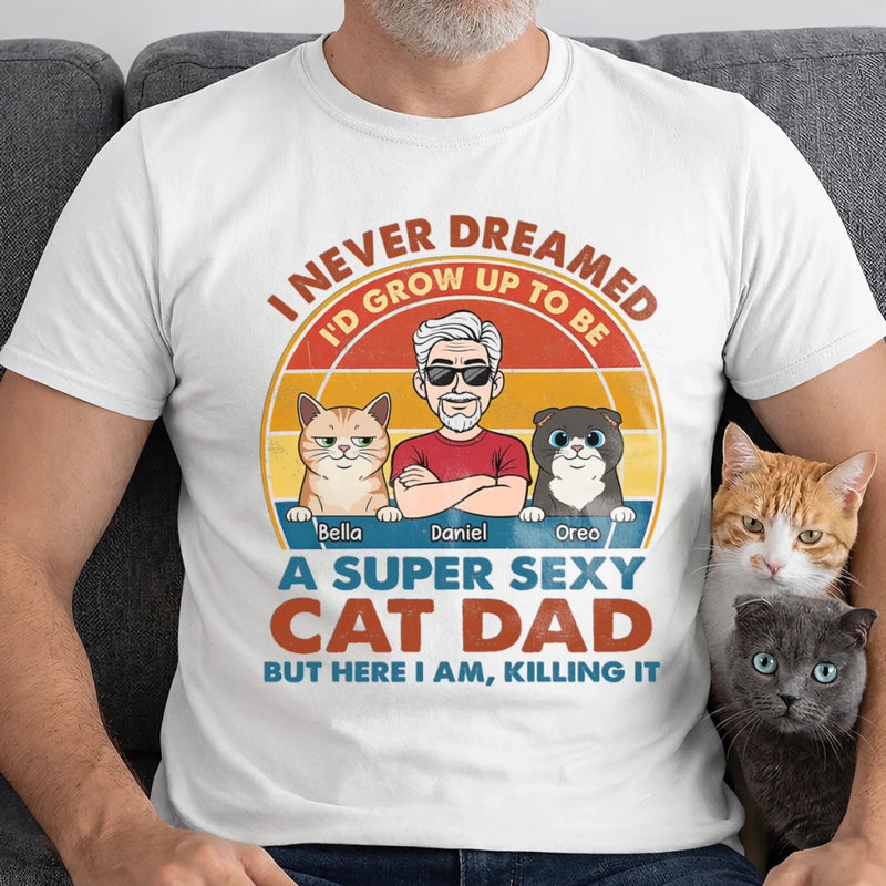 Personalised Unisex T-Shirt – Father's Day Gift for Cat Dad, Cat Lovers, Cat Owners – Pets Make Life Better