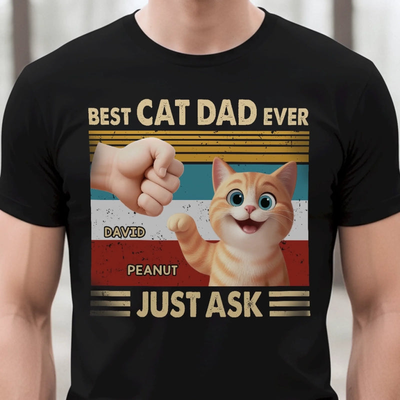 Personalised Unisex T-Shirt, Hoodie – Father’s Day Gift for Cat Lovers, Cat Mom And Dad – Best Cat Dad Ever