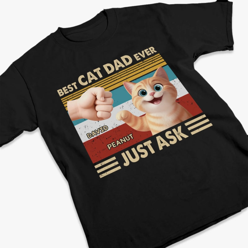 Personalised Unisex T-Shirt, Hoodie – Father’s Day Gift for Cat Lovers, Cat Mom And Dad – Best Cat Dad Ever