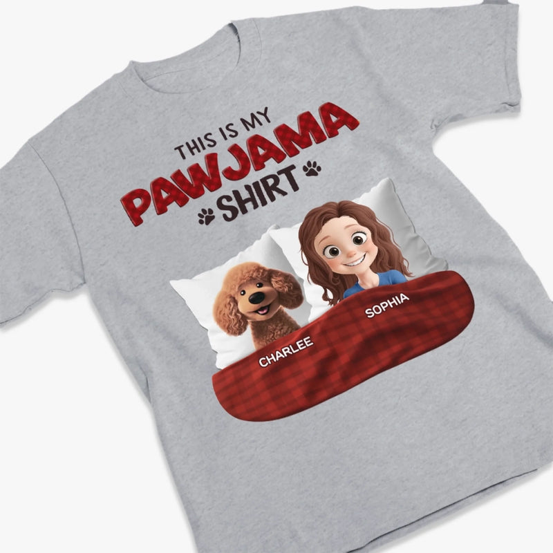 Personalised Unisex T-Shirt – Gift for Dog Mom, Dog Lovers – This Is My Pawjama Shirt