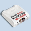 Personalised Unisex T-Shirt – Gift for Dog Mom, Dog Lovers – My Mum Is Just Well-Trained
