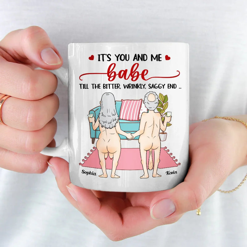 Personalised Mug - Funny Anniversary Gift for Couple - It's You And Me, Babe