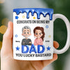 Personalised 3D Inflated Effect Printed Mug - Birthday Gifts For Dad - Congrats On Being My Dad