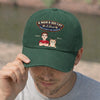 Personalised Vintage Washed Denim Cap - Birthday Gift for Cat Lovers or Cat Dad - My Pet My Joy