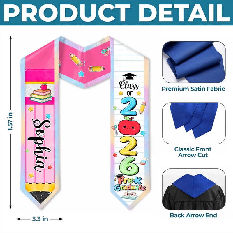 Personalised Kids Graduation Stole - Meaningful Graduation Gift For Kids - Dream It, Do It