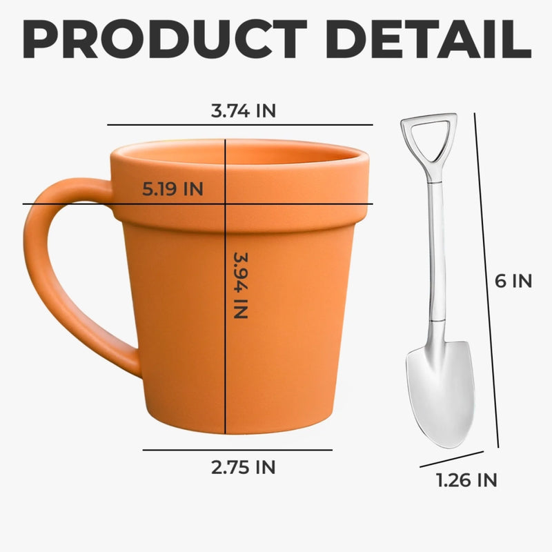 Personalised Plant Pot Mug – Garden Gift for Dog Lovers – Happiness in Paws & Petals