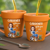 Personalised Plant Pot Mug – Garden Gift for Dog Lovers – Green Thumb, Golden Heart