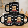 Personalised Black Mug - Gift For Dog Dad, Cat Mom, Pet Lovers - This Is My Boss Now