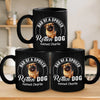 Personalised Black Mug - Gift For Dog Dad, Cat Mom, Pet Lovers - Mum Of A Spoiled