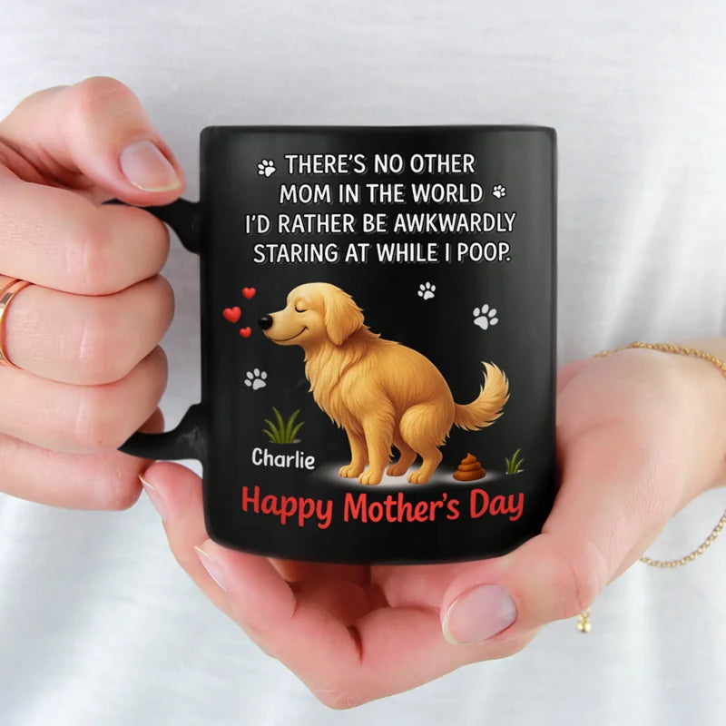 Personalised Black Mug - Mother's Day Gifts For Dog Mom, Dog Lovers - Thanks For My Poo Duty