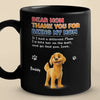 Personalised Black Mug - Mother's Day Gifts For Dog Mum, Dog Lovers - Forever My Mum
