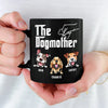 Personalised Black Mug - Gift For Dog Dad, Dog Lovers - The Dogfather Rules