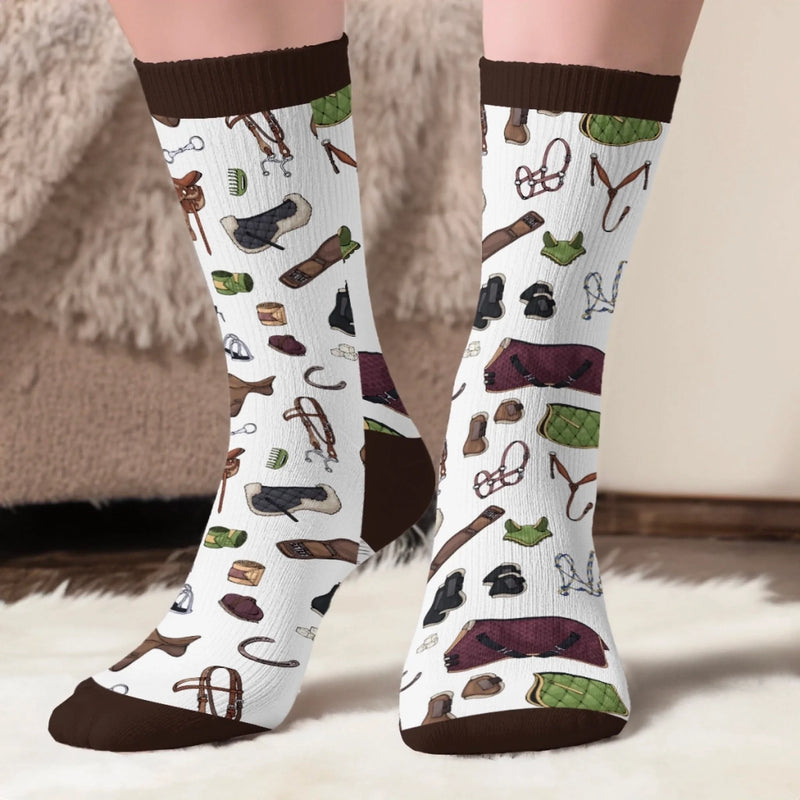 Personalised Crew Socks - Gifts For Men And Women, Horse Lovers - Life Is Better With Horses