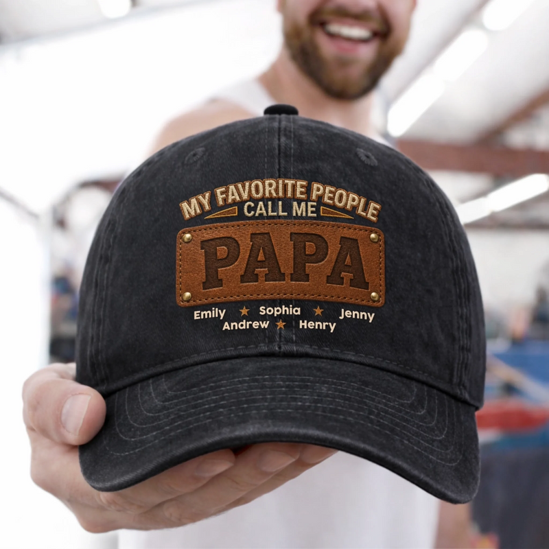 Personalised Vintage Washed Denim Cap - Gifts For Dad, Grandpa – Cheers To The Man Who Does It All