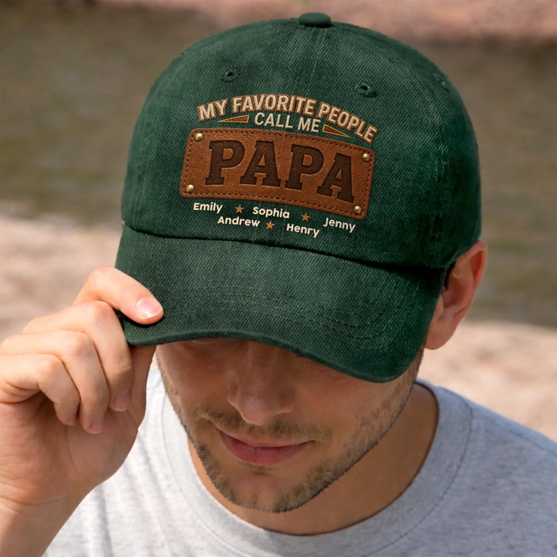 Personalised Vintage Washed Denim Cap - Gifts For Dad, Grandpa – Cheers To The Man Who Does It All