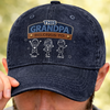 Personalised Vintage Washed Denim Cap – Gifts For Dad, Grandpa – Built Strong By Dad