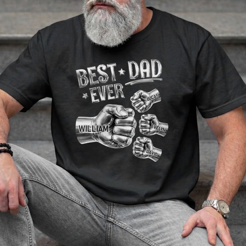 Personalised Unisex T-Shirt, Hoodie – Gift for Dad, Grandpa – Best Dad Ever