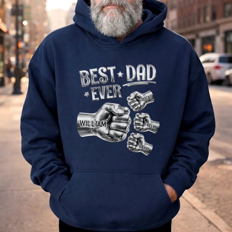 Personalised Unisex T-Shirt, Hoodie – Gift for Dad, Grandpa – Best Dad Ever