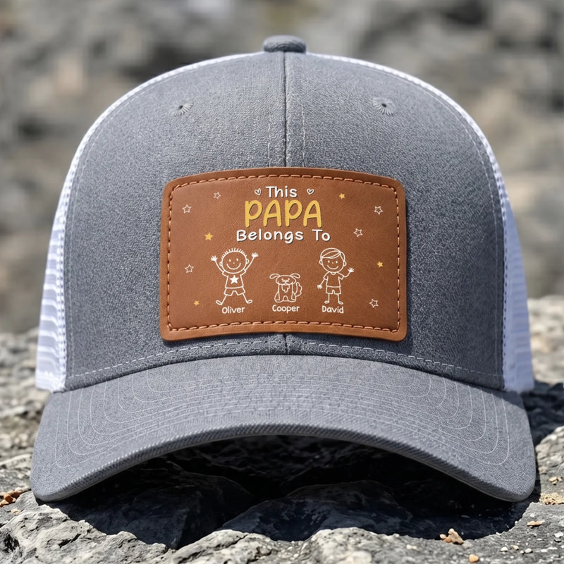 Personalised Leather Patch Hat – Father's Day Gifts For Dad, Grandpa – Grandpa Knows Best Always