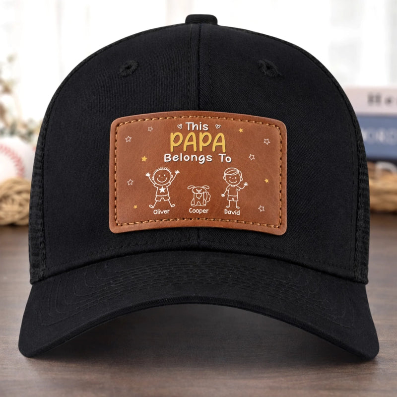 Personalised Leather Patch Hat – Father's Day Gifts For Dad, Grandpa – Grandpa Knows Best Always