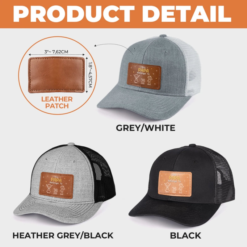 Personalised Leather Patch Hat – Father's Day Gifts For Dad, Grandpa – Grandpa Knows Best Always