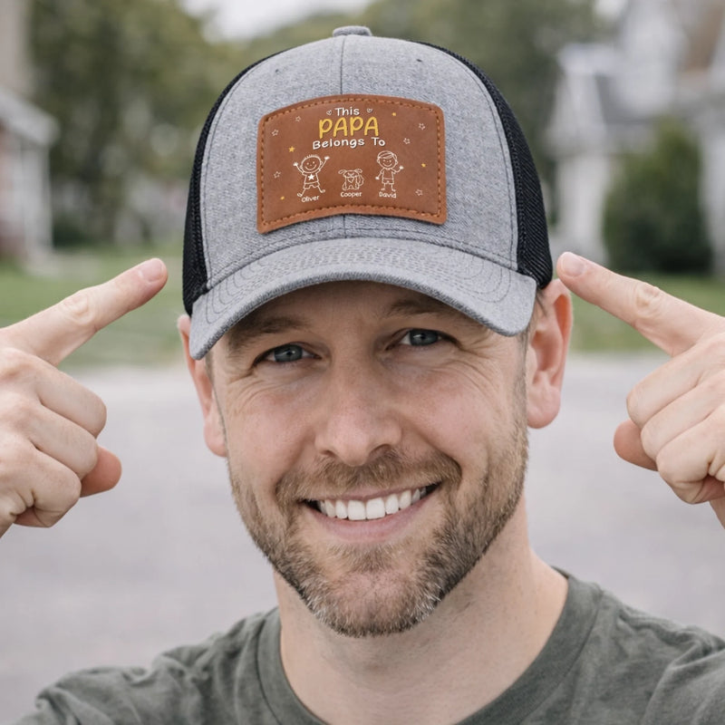 Personalised Leather Patch Hat – Father's Day Gifts For Dad, Grandpa – Grandpa Knows Best Always