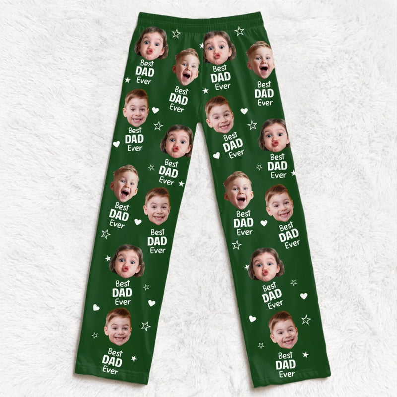 Personalised Photo Pajama Pants - Gifts For Mom, Grandma, Dad, Grandpa - Family Love Never Sleeps
