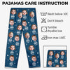 Personalised Photo Pajama Pants - Gifts For Mom, Grandma, Dad, Grandpa - Family Love Never Sleeps