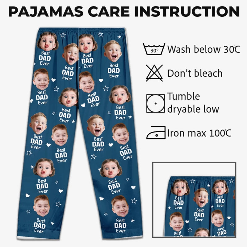 Personalised Photo Pajama Pants - Gifts For Mom, Grandma, Dad, Grandpa - Family Love Never Sleeps