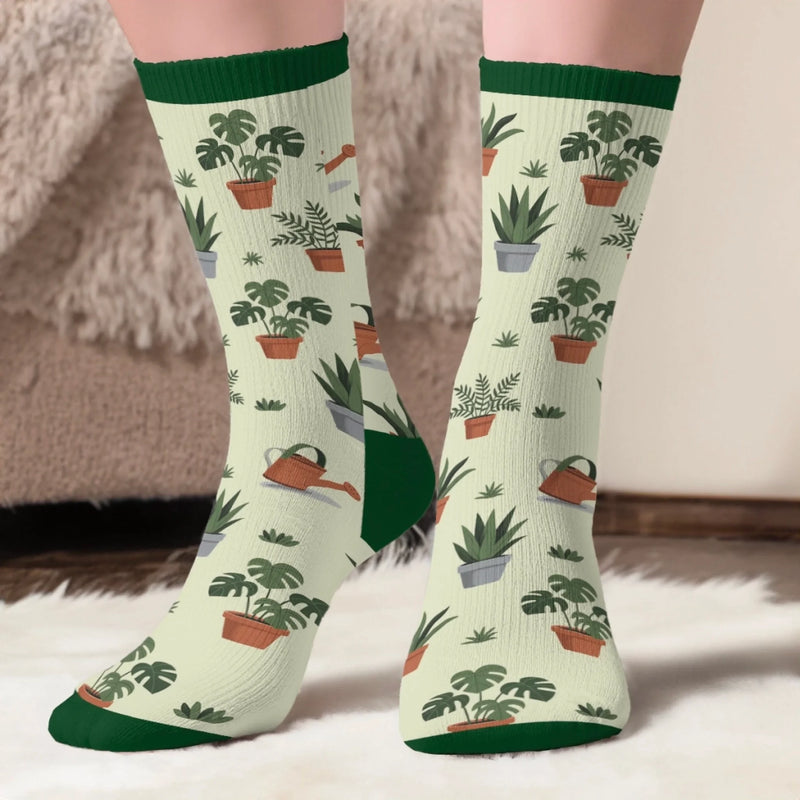 Personalised Crew Socks - Birthday Garden Gifts For Gardeners - Plant Lady Energy
