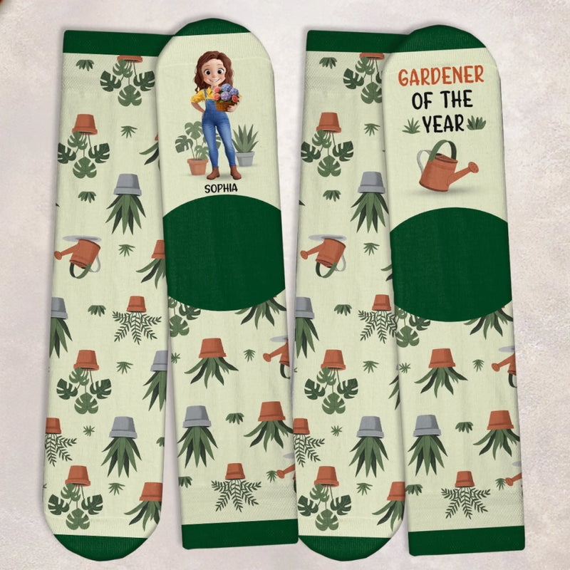 Personalised Crew Socks - Birthday Garden Gifts For Gardeners - Plant Lady Energy