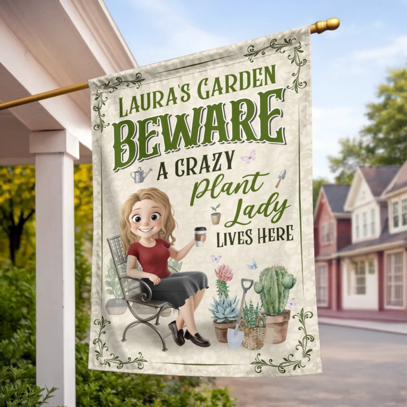 Custom Flag - Personalized Birthday Garden Gifts For Gardeners - Bloom Where You Are Planted