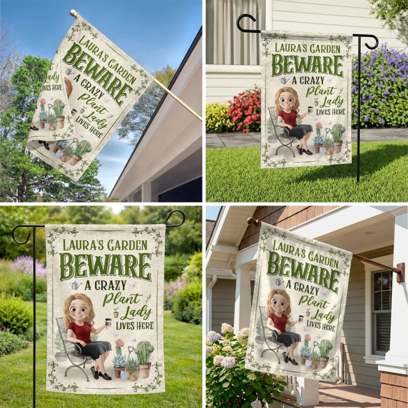 Custom Flag - Personalized Birthday Garden Gifts For Gardeners - Bloom Where You Are Planted