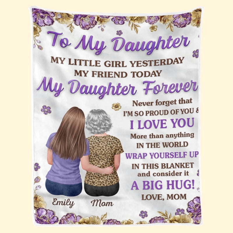 Personalised Blanket - Birthday Gifts For Daughter - Forever Proud To Call You My Daughter