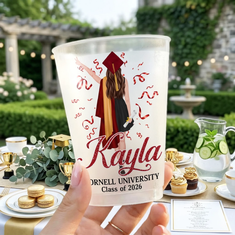 Personalised Photo Plastic Cups - Meaningful Graduation Gift - Success Looks Good On You