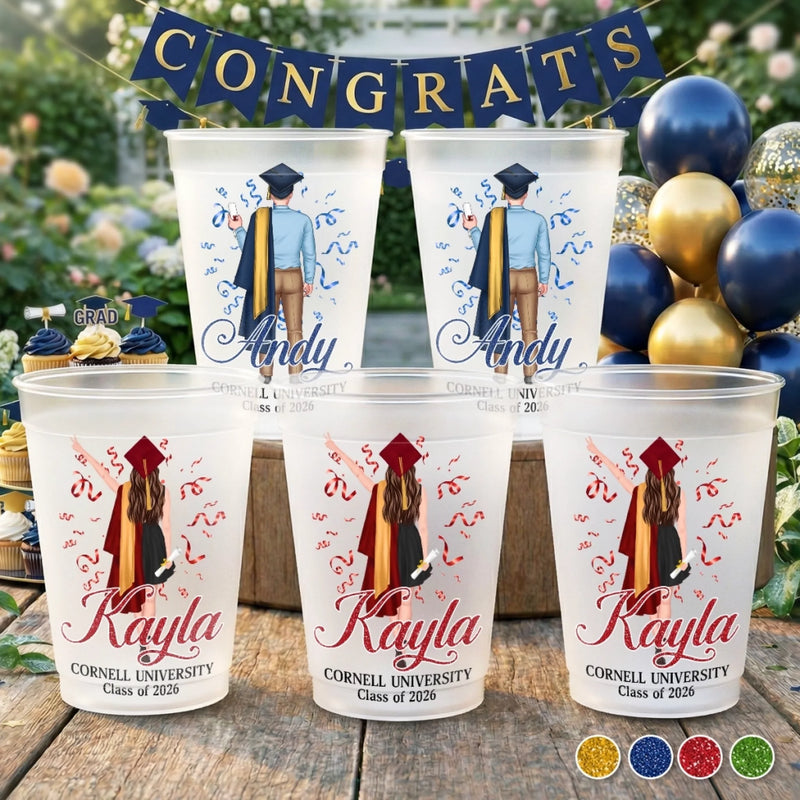 Personalised Photo Plastic Cups - Meaningful Graduation Gift - Success Looks Good On You