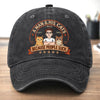 Personalised Vintage Washed Denim Cap – Father's Day Gift For Cat Dad – Thanks For My Chaos