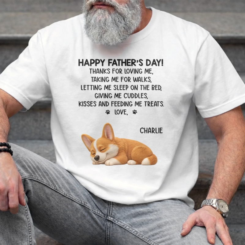 Personalised Unisex T-Shirt, Hoodie – Father's Day Gifts For Dog Dad – Thanks For Loving Me