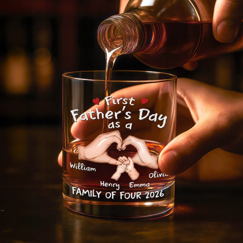 Personalised Whisky Glass – Father's Day Gift for New Dad – New Dad, Big Journey