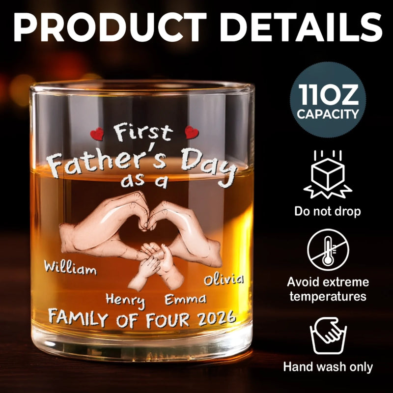 Personalised Whisky Glass – Father's Day Gift for New Dad – New Dad, Big Journey