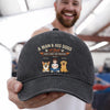 Personalised Vintage Washed Denim Cap – Gift For Dog Dad – A Bond That Never Breaks