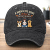 Personalised Vintage Washed Denim Cap – Gift For Dog Dad – A Bond That Never Breaks