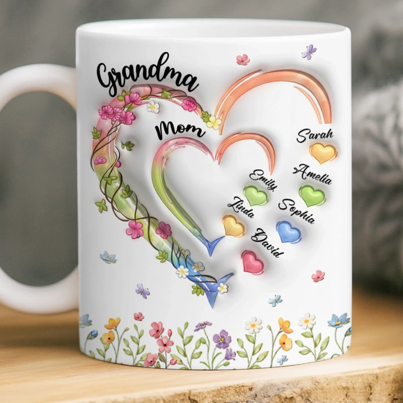 Personalised Mug – Gifts For Grandma, Mom – Made Of Memories, Filled With Love