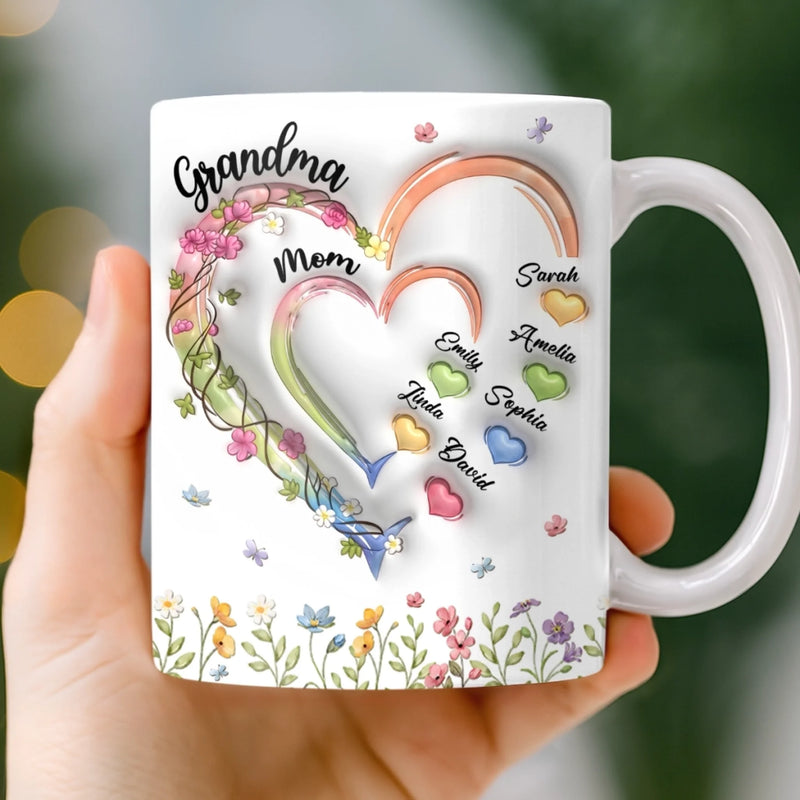 Personalised Mug – Gifts For Grandma, Mom – Made Of Memories, Filled With Love